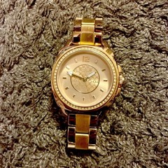 New battery COACH Boyfriend Wristwatch Coach Rose Gold