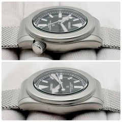 Seiko 7N35-6150 SUS JDM Black Dial 36mm 19.5cm Date Indicator Running Operation