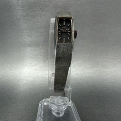 Seiko tank Watch Women 13mm Gray Dial Silver Tone Manual 1520-3570 Runs ABC