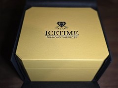ICETIME Silver Diamond Skeleton Automatic Men’s Metal Wristwatch w/ Box