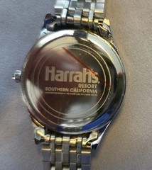 Harrahs Resort California Watch Gift Set of 2 Silver Tone