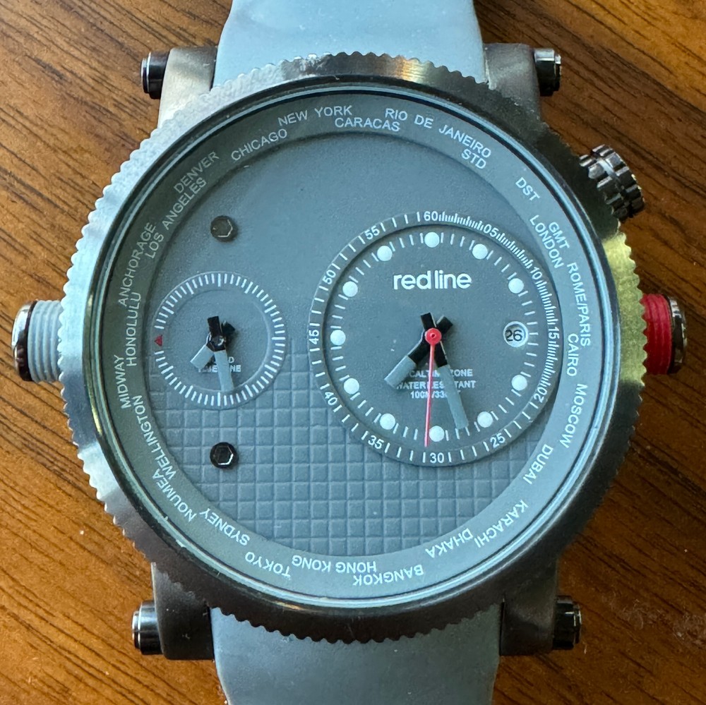 RED LINE / SPECIALIST / DUAL TIME / MIYOTA Quartz mvmt / WORLD / redline