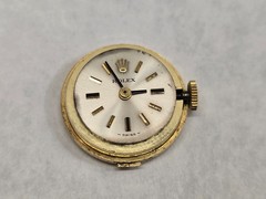 Vintage 50s Rolex 14K Gold Ladies 17.5mm Cocktail Watch Textured Leaf Band