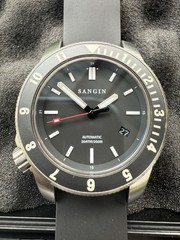 Sangin Instruments Atlas Automatic Watch BRUSHED Stainless Steel 20 ATM