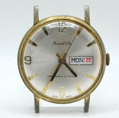 Vintage Marcel & Cie Swiss Made Day/Date Manual Wind Watch Head Only