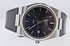Tissot PRX SWISS Quartz Blue Dial Leather Strap Men’s Watch T137.410.16.041.00