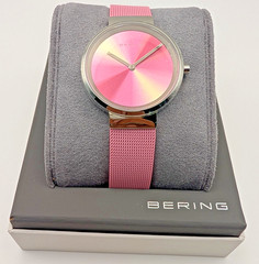 CLEARANCE Bering Classic Women’s Watch – Pink Sunburst Dial – New w Box & Tags