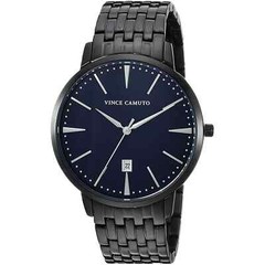 Vince Camuto Men’s Black Stainless Steel Black Dial Dress Watch-New without box