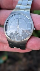 Skagen Denmark 801XLTXM Titanium Case Black Gray Sunray Dial Men’s Wrist Watch