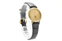 [Exc+5] CELINE D2901-3 Vintage Gold Carriage Logo Dial Ladies Dress Watch