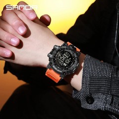 Men Outdoor Sports Watch Waterproof LED Analog Digital Show Multifunction