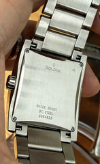 BULOVA MOON PHASE 34MM TEXTURED IVORY DIAL STAINLESS STEEL QUARTZ