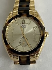 ESQ Movado Gold Tone and Tortoise Watch