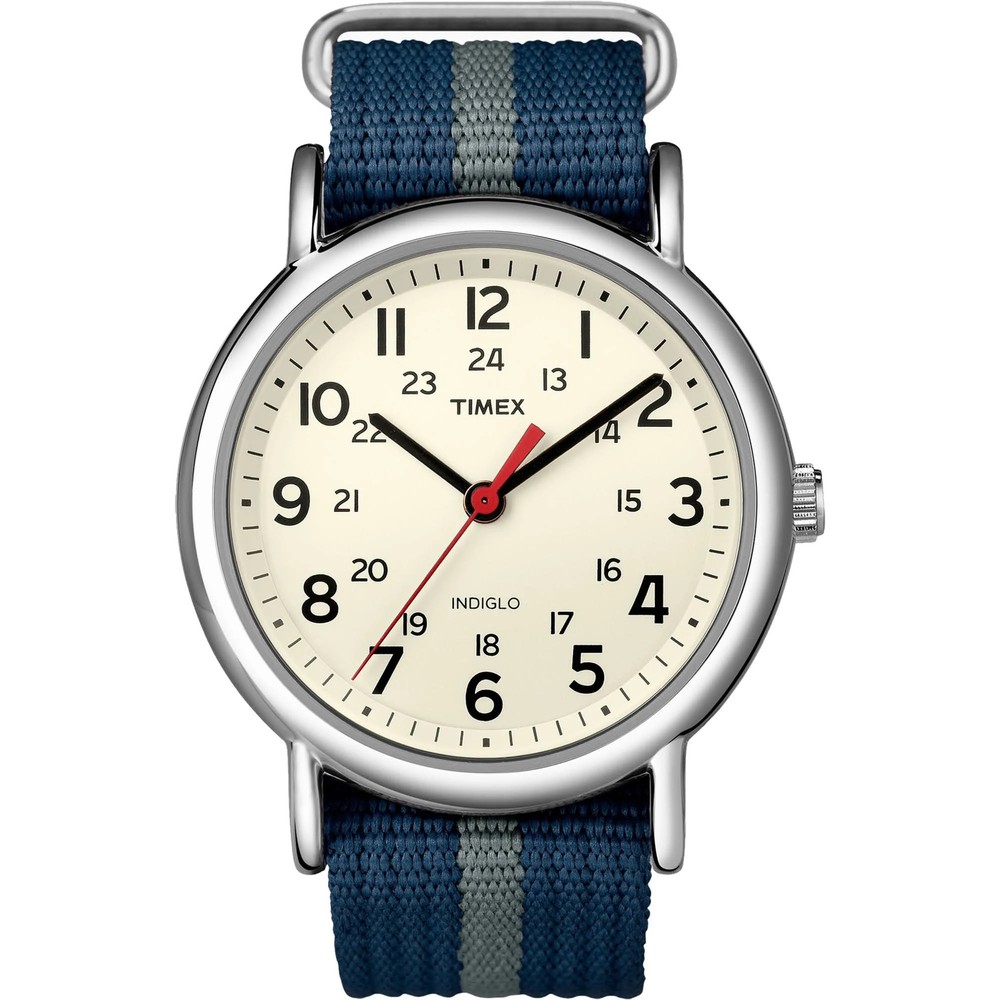 Timex T2N654 Men’s Weekender Navy/Gray Nylon Strap Watch