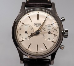 Heuer Pre Carrera 3336S “Big Eye” Sub Dial – Two-Register Manual Chrono c1950s