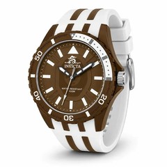 Invicta Subaqua Men’s Analog Watch Brown Dial White/Brown Strap (70034) NWT $269