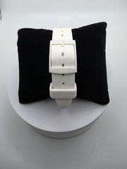 Vintage Swatch Gent White Gold Swiss Quartz Watch New Battery Runs Original Band