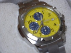 SEIKO SND409 Chronograph Yellow Dial men Watch New Japan