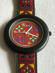 Le Baron Ladies Working Quartz Geometric Black-Tone Watch New Battery #122