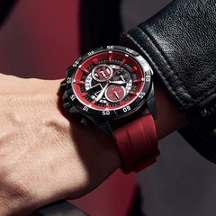 Men Outdoor Casual Multifunction Quartz Wristwatch Luminous Large Dial Watch