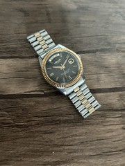 Vintage Felca Sportmaster XX Automatic 25J Day Date Black Dial 40mm President