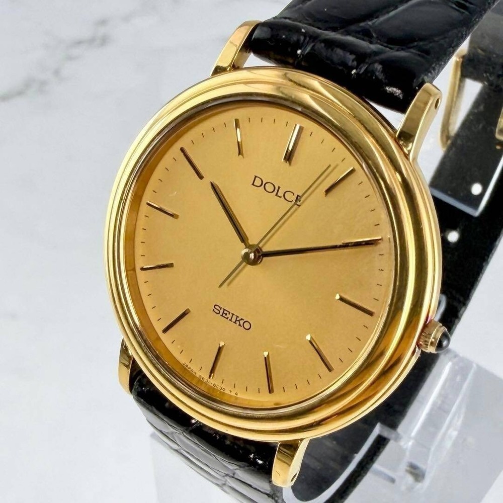 SEIKO Dolce Dress Watch Gold Vintage From Japan