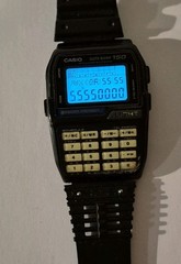 Casio Data Bank 150 1477 DBC-150 Digital Watch 34mm New Batt. Fully Tested Works