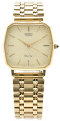 Vintage Seiko Dolce 7731-5120 Gold Dial Quartz Men’s Dress Watch Japan