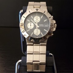 Sharp Parks Stainless Steel Miyota Quartz Chronograph Diver Watch, All Links
