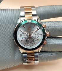 Amazing Maserati Chronograph Silver Dial Analog Refurbished Men’s Wrist Watch