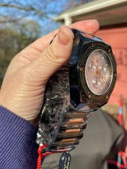 Swiss Legend Throttle Chronograph Black/Rose Gold Watch SL-40025-RB-22 NOS FULL