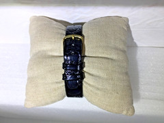 Vintage Jules Jurgensen Diamond Tank Genuine Leather Men’s Dress Watch Working!