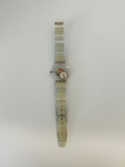 Swatch Swiss Originals NIGHT SKY Semi-Transparent Blue Stripes Watch 34mm GE275