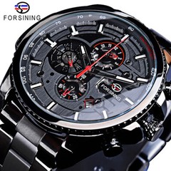 FORSINING Luxury Men Steel Waterproof Automatic Self-Wind Mechanical Wrist Watch