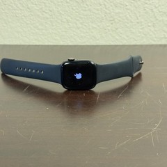 Apple Watch Series 7 Mens Watch 41mm Black Dial Blue Sport Band GPS LTE Aluminum