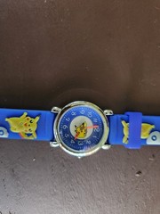 Vintage Pokemon Pikachu Watch with Silver, Blue, Yellow and White