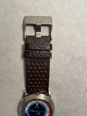 Mens Vintage Retro Diesel 10 Bar Watch Red White Blue