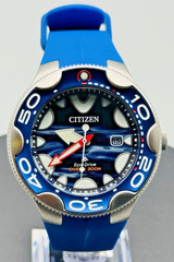Citizen Eco-Drive Watch Promaster Orca Dive 200M Blue Ocean Wave Dial BN0238-02L