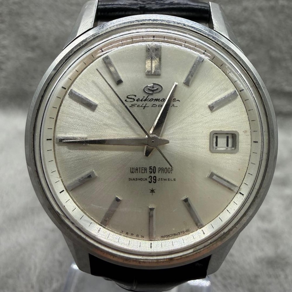 SEIKO Seikomatic Self Dater Automatic Watch 39 Jewels Vintage 1960s