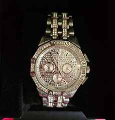 Bulova Crystal Quartz Day/Date 41mm Silver Dial SS Bracelet Watch w/ Box