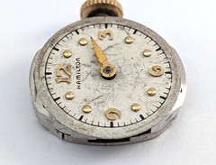 1950s HAMILTON 750 17j Vintage Petite Ladies 15mm Watch Movement PARTS or REPAIR
