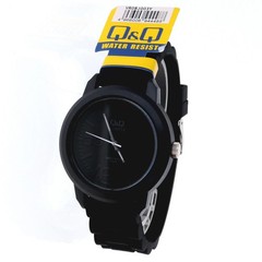 Citizen Q & Q Unisex Black Finish Black Silicone Band Water resist 5 Bars 45mm