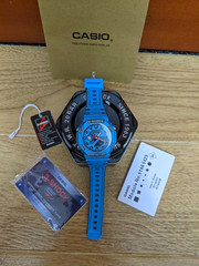 Casio G-SHOCK GA-2100 Blue Ana-Digi Quartz Resin 200m w/ Box Papers