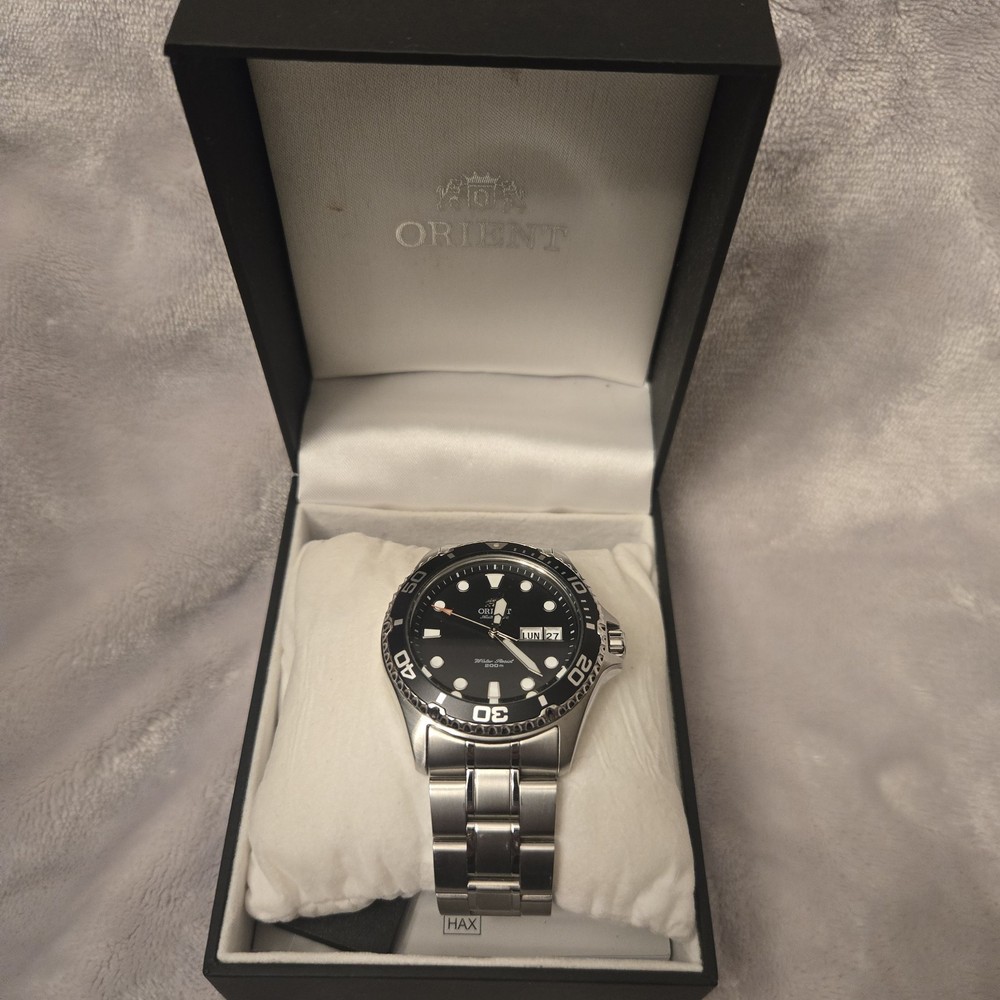 ORIENT Automatic AA02-C8-A Black Dial Men`s Watch Water Resist 200. Excellent.