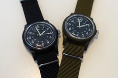 Daiso Japan Mili Watch Black/Khaki Made in China New Japan
