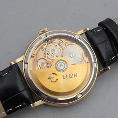 Vintage ELGIN men’s automatic watch Ref:4846 Transparent back cover Swiss 1960s
