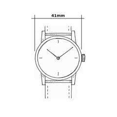 Umf Ruhla 1434-4 Watch Scheibenuhr Automatic, Sapphire Glass, 1 5/8in, Orange