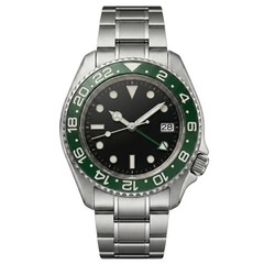 Navex Green Steel – NH35 Automatic GMT Watch Sapphire Crystal 39mm Mens