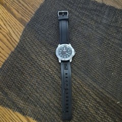 Coleman Analog Quartz Wristwatch 40mm Black Dial Rubber Strap 100 ft WR