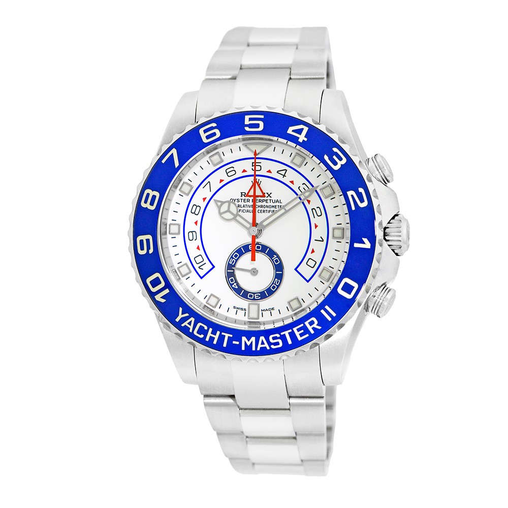 ROLEX Stainless Steel 44mm Yacht-Master II 116680 Lifetime Warranty Box MINTY